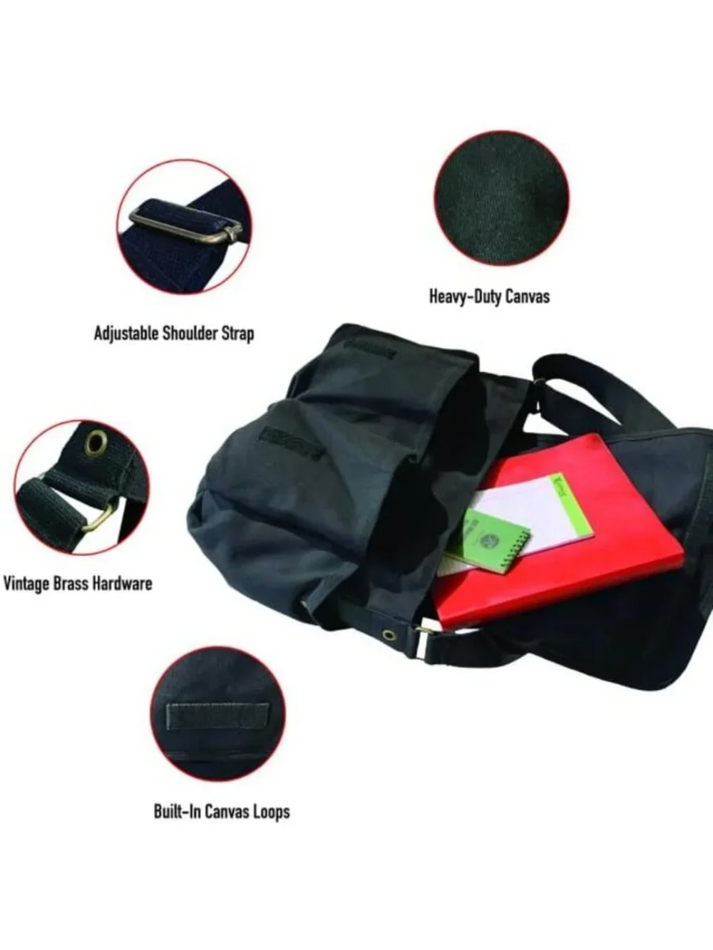 Durable Canvas Messenger Bag for EDC, Travel & Daily Commutes | Organized